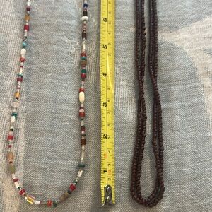 2 seed bead necklaces multi colored